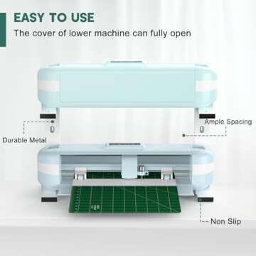 Yumkfoi 𝗬𝘂𝗺𝗸𝗳𝗼𝗶 2-in-1 Stand Legs Compatible with Cricut Maker 3/ Maker/Explore 3/ Explore Air 2, Fully Open and Double Machine Running, Accessories and Tools Organizer for Craft Room