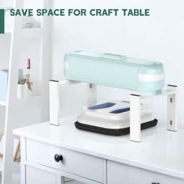 Yumkfoi 𝗬𝘂𝗺𝗸𝗳𝗼𝗶 2-in-1 Stand Legs Compatible with Cricut Maker 3/ Maker/Explore 3/ Explore Air 2, Fully Open and Double Machine Running, Accessories and Tools Organizer for Craft Room