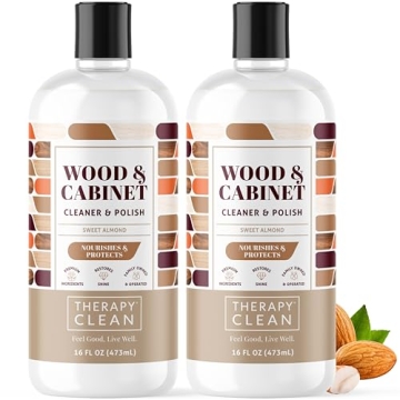 Therapy Wood Cleaner & Polish 16 oz (2 Pack) - Almond Scent, Non-Sticky Formula