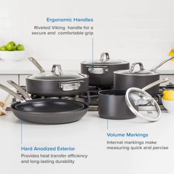 Viking Hard Anodized Nonstick Cookware Set 10 Piece