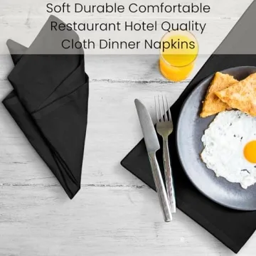 Buy Linen Hub 12 Pack Cotton Dinner Napkins 17x17 for Stylish Dining