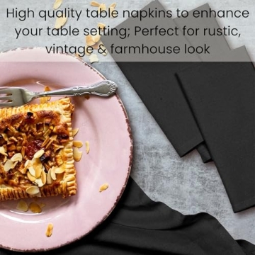 Buy Linen Hub 12 Pack Cotton Dinner Napkins 17x17 for Stylish Dining