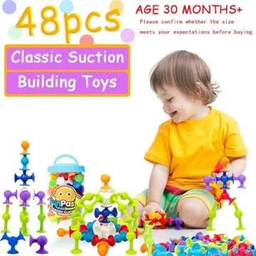 48 Piece Suction Cup Bath Toys for Kids 3+