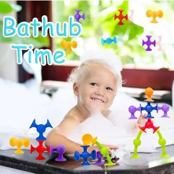 48 Piece Suction Cup Bath Toys for Kids 3+