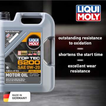 LIQUI MOLY Top Tec 6200 SAE 0W-20 | 5 L | Fully synthetic engine oil | SKU: 20238