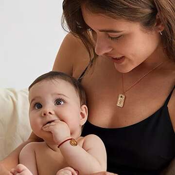 Youvelst Poppy Birth Month Flower Necklace 14K Gold Plated Birth Floral Pendant Dainty Disc Coin Bir...