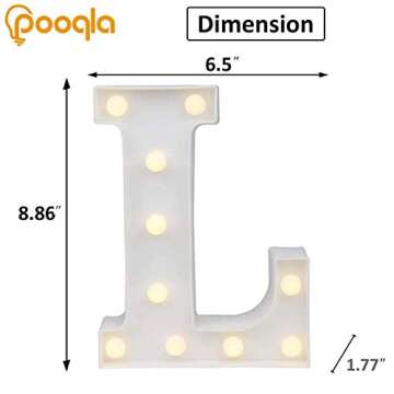 Pooqla LED Marquee Letter Lights for Events and Home
