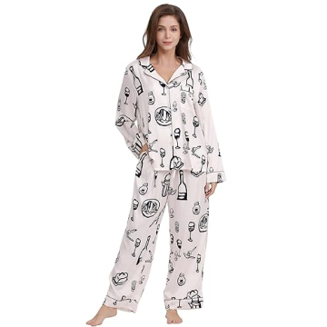 YiNi LuLu Women's Silk Satin Pajamas Set - Luxurious and Soft Sleepwear