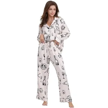 YiNi LuLu Women's Silk Satin Pajamas Set for Luxury Comfort