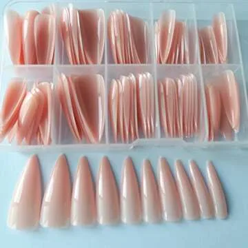 Extra Long Stiletto Glossy Fake Nail 100 PCS Art Tips