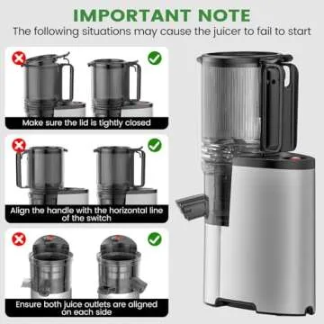 Cold Press Juicer with 5.8" Feed Chute & High Yield