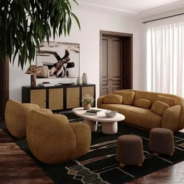 Tov Jaine Upholstered Armchair in Chocolate Brown for Comfort