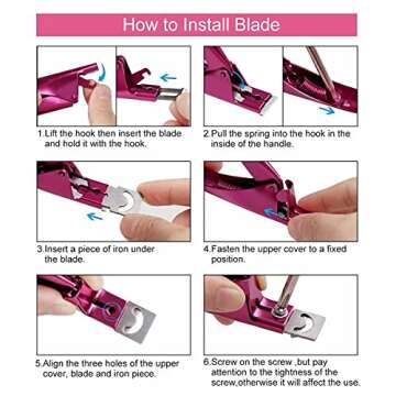 Acrylic Nail Tip Clippers Adjustable Premium Stainless Steel Fake False Artificial Nail Tip Trimmer ...