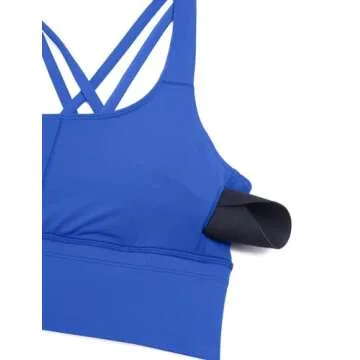 CRZ YOGA Strappy Longline Sports Bra - Comfort & Style