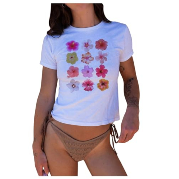 Stylish Floral Print Crop Top for Women Summer Fashion