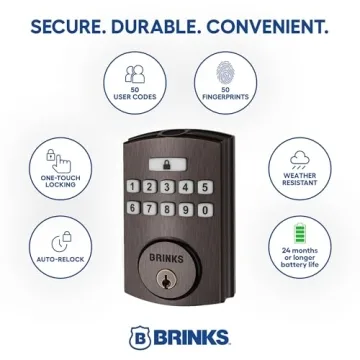 Brinks Fingerprint Keypad Smart Door Lock