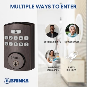 Brinks Fingerprint Keypad Smart Door Lock
