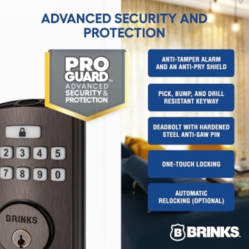 Brinks Fingerprint Keypad Smart Door Lock