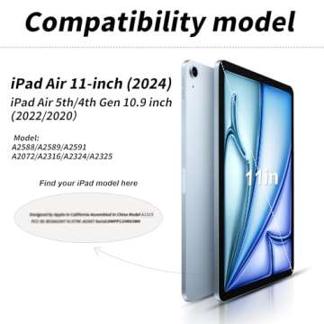 Aoub Case for iPad Air 11-inch M2 (2024), iPad Air 5th/4th Generation (2022/2020) 10.9-inch Case wit...