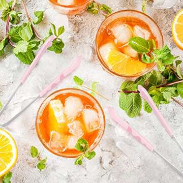 3 Pieces Cat Tongs 9, 7, 5 Inch Cute Cat Paw Shape Tongs Stainless Steel Kitchen Tongs for Cooking, Pink Kawaii Kitchen Accessories