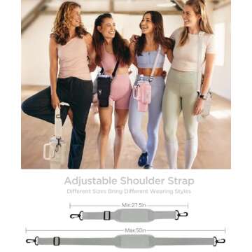 dabria Water Bottle Carrier Bag with Phone Pocket for Stanley 40/30 oz Tumbler Neoprene Water Bottle Holder Pouch with Adjustable Strap Bollus with Straw Cover & Carabiner for Stanley Cup Accessories