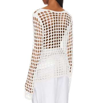 Tie Front Crochet Cover-Up for Stylish Summer Swimwear