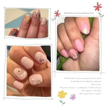 Dedyel Little Wild Flower Nail Stickers for Crafting