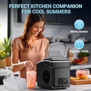 Kismile Self-Cleaning Portable Ice Maker Machine