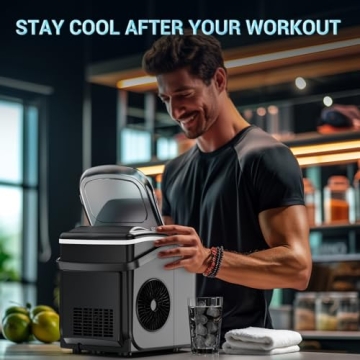 Kismile Self-Cleaning Portable Ice Maker Machine