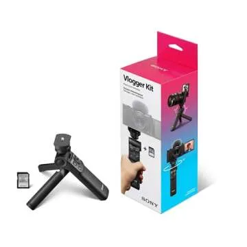Sony Alpha ZV-E10 APS-C Interchangeable Lens Mirrorless Vlog Camera with 16-50mm Lens (Black) Bundle with Vlogger Accessory Kit, Shotgun Microphone, 64GB SD Card, and Holster Camera Case and Accessory