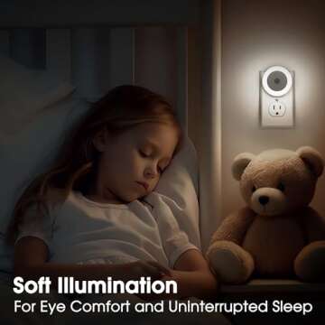 Briignite Night Lights Plug into Wall, [4Pack], Nightlight with Light Sensors, LED Night Light for Kids Room, Baby Night Light, Bathroom Night Light, Stair Lights, Hallway Light, Cool White