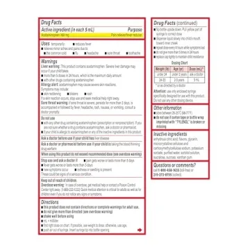Tylenol Infants Oral Suspension Liquid Medicine for Fever Relief