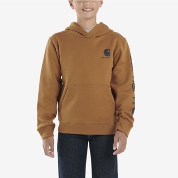 High-Quality Carhartt Boys' Hooded Sweatshirt in Brown