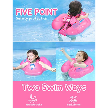LAYCOL Baby Float with UPF50+ Canopy for Safe Swimming