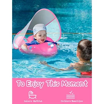 LAYCOL Baby Float with UPF50+ Canopy for Safe Swimming