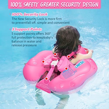 LAYCOL Baby Float with UPF50+ Canopy for Safe Swimming