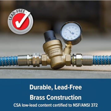 Camco 40058 Adjustable Water Pressure Regulator for RVs and Boats