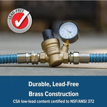 Camco 40058 Adjustable Water Pressure Regulator for RVs and Boats