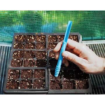 IMPERFECT DIBBY XL Garden Tool - Dibber, Dibbler, Seed Sowing Tool, Transplant Seedlings, Graduated ...