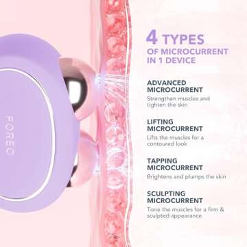 FOREO Total Facelift Bundle - BEAR 2 Advanced Microcurrent Facial Device + SUPERCHARGED SERUM 2.0 1 oz + SUPERCHARGED HA+PGA Triple Action Intense Moisturizer 0.5 oz - Anti Aging - Skin Care Tools