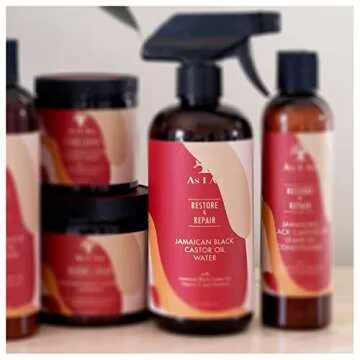 As I Am JBCO Water 16 oz - Nano Curl Strengthener - Moisturizes and Detangles - Anti-Frizz - Increases Fiber Strength - Enriched with Jamaican Black Castor Oil, Vitamin C, and Vitamin E, Red