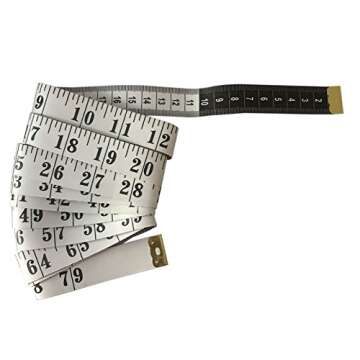 3pcs White Tape Measures 60-Inch/150cm Soft Cloth Measuring Tape Weight Loss Medical Body Measurement Sewing Tailor Craft Vinyl Ruler, Has Centimetre Scale on Reverse Side