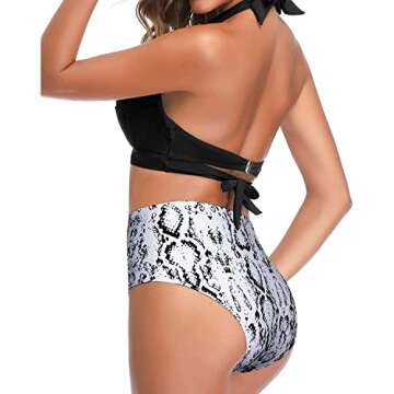 Tempt Me Snakeskin High Waist Bikini for Stunning Look