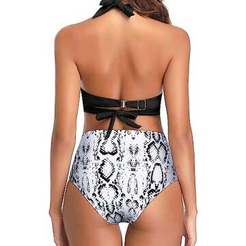 Tempt Me Snakeskin High Waist Bikini for Stunning Look