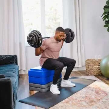 The Step (Made in USA) 4 Inch Stackable Aerobic Exercise Platform (Grey) with Non-Slip Surface and Nonskid Feet to Prevent Sliding