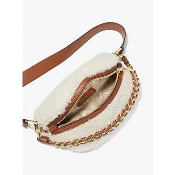 Michael Kors Slater XS Sling Pack Messenger (Natural Luggage Sherpa)