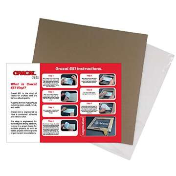 Oracal 651 Popular Pack - Adhesive Craft Vinyl for Cricut, Silhouette, Cameo, Craft Cutters, Printers, and Decals ((63) Sheets)