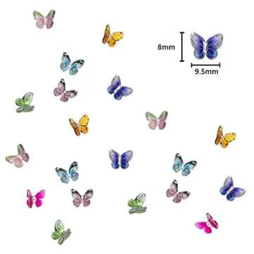48 Pcs 3D Butterfly Nail Charms for Stunning Nail Art