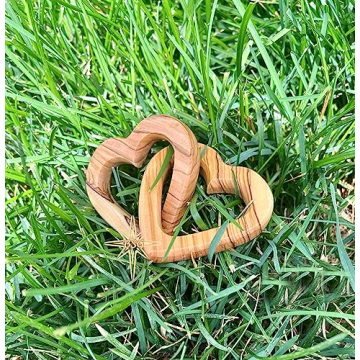 Dacaret Factory Olive Wood Connected Hearts Gift for Love