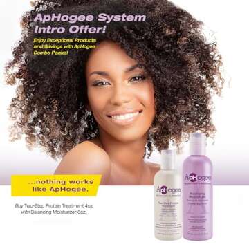Aphogee Serious Hair Care Double Bundle (Twostep Protein Treatment 4 Fl Oz and Balancing Moisturizer...